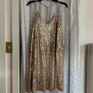 Gold Sequin Dress